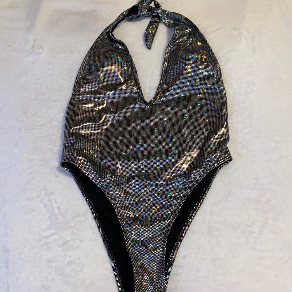 Silver shimmer one piece